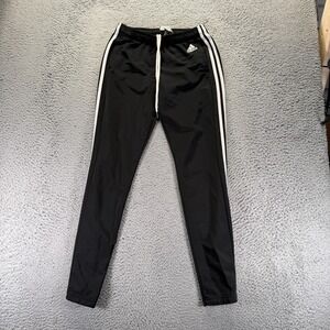 Adidas Pant Boys S Black 3-Stripes Track Tapered Running Jogging Performance